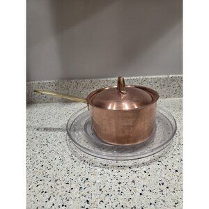 VTG Paul Revere 1801 2Qt Limited Edition Copper Brass Handle Sauce Pan W/Lid